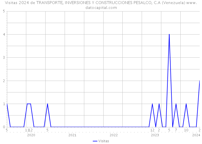Visitas 2024 de TRANSPORTE, INVERSIONES Y CONSTRUCCIONES PESALCO, C.A (Venezuela) 