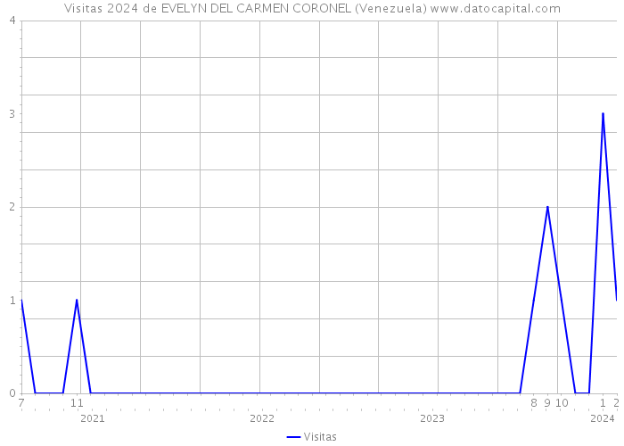 Visitas 2024 de EVELYN DEL CARMEN CORONEL (Venezuela) 