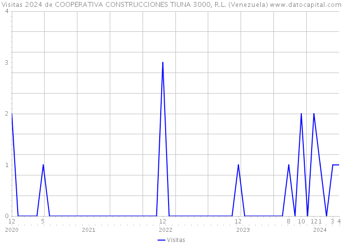 Visitas 2024 de COOPERATIVA CONSTRUCCIONES TIUNA 3000, R.L. (Venezuela) 