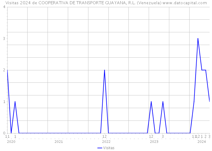 Visitas 2024 de COOPERATIVA DE TRANSPORTE GUAYANA, R.L. (Venezuela) 