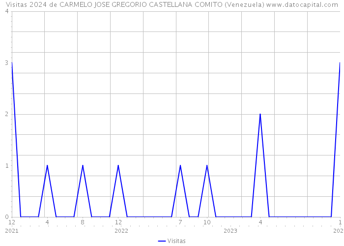Visitas 2024 de CARMELO JOSE GREGORIO CASTELLANA COMITO (Venezuela) 