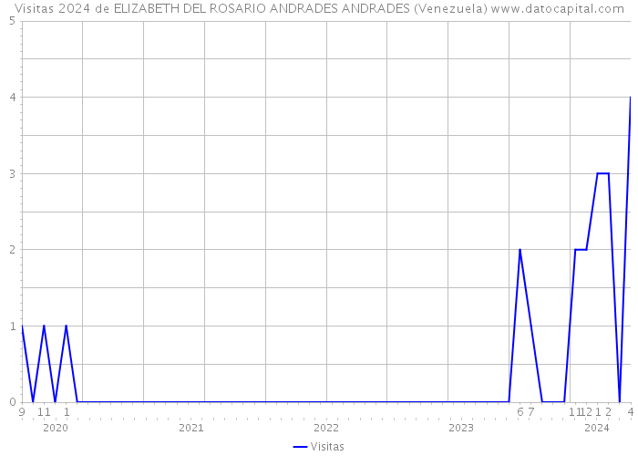 Visitas 2024 de ELIZABETH DEL ROSARIO ANDRADES ANDRADES (Venezuela) 